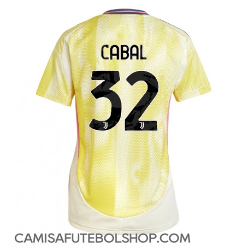 Camisa de time de futebol Juventus Juan Cabal #32 Replicas 2º Equipamento Feminina 2024-25 Manga Curta